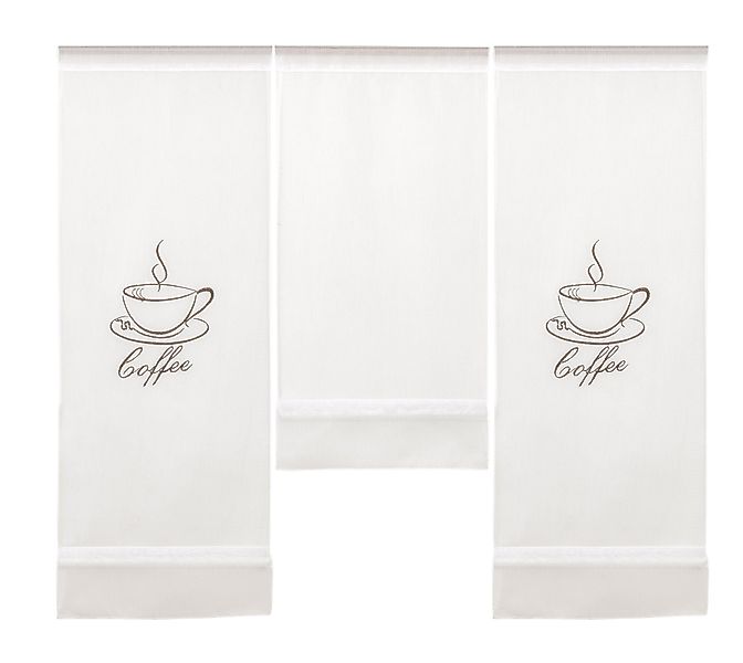Clever-Kauf-24 Scheibengardine Design Mini Flächenvorhang Set günstig online kaufen