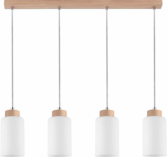 SPOT Light Pendelleuchte »BOSCO WOOD«, 4 flammig, Leuchtmittel E27   ohne L günstig online kaufen