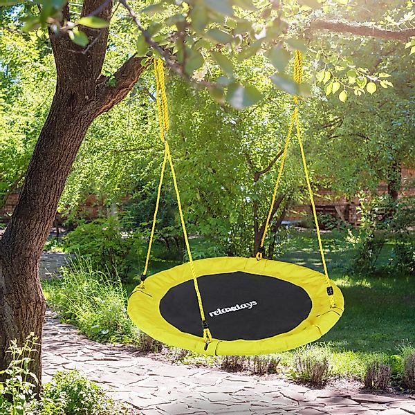 relaxdays Nestschaukel 90 cm, Gelb günstig online kaufen
