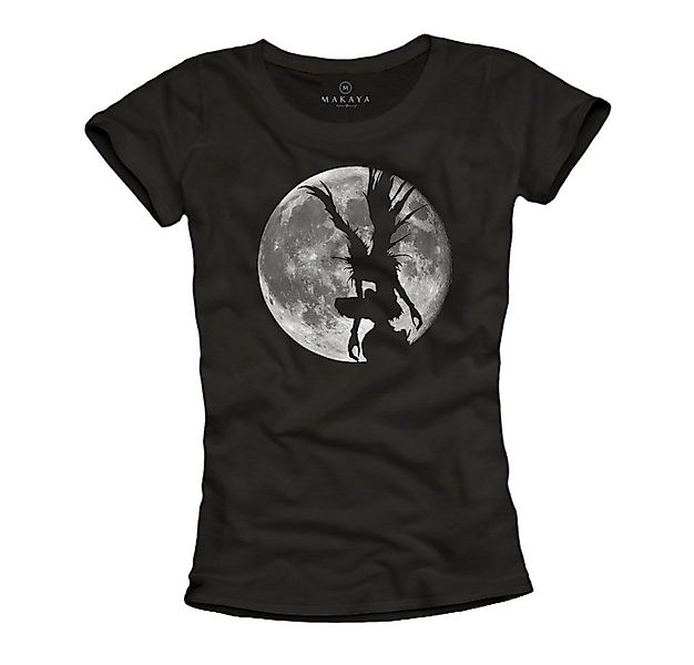 MAKAYA T-Shirt Damen Death Anime Top Manga Damenshirt Print Note Mond günstig online kaufen