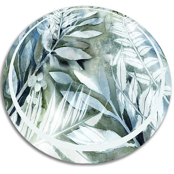 Tulup Teppich Aquarellblumen Vinylmat 70x70 cm Blau Vloerkleed Op Vinyl Vin günstig online kaufen