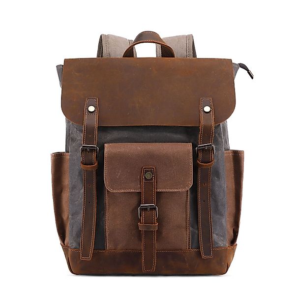 REDOM Laptoprucksack Rucksack Schulrucksack Lederrucksack Reiserucksack günstig online kaufen