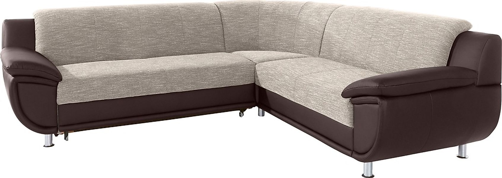 TRENDMANUFAKTUR Ecksofa »Rondo 3, zeitlos und modern, im Materialmix, L-For günstig online kaufen