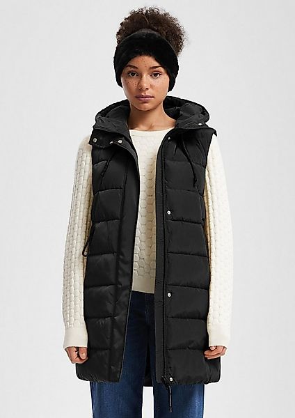 QS Outdoorjacke Outdoor-Weste Wärmend wattierte Steppweste mit Kapuze günstig online kaufen