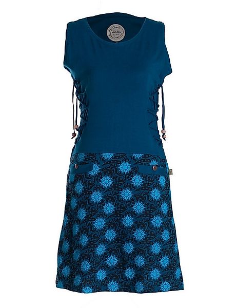Vishes Minikleid Damen Sommerkleid armlos-es Blumen-Kleid Tunika-Kleid T-Sh günstig online kaufen