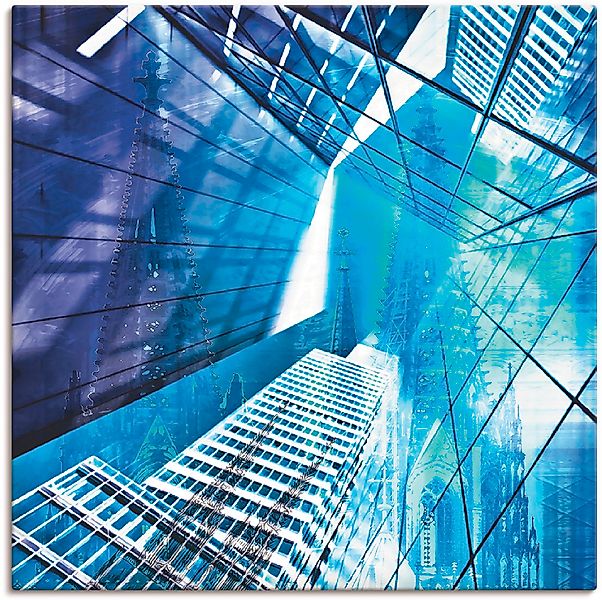 Artland Leinwandbild "Köln Skyline Abstrakte Collage 11", Gebäude, (1 St.), günstig online kaufen