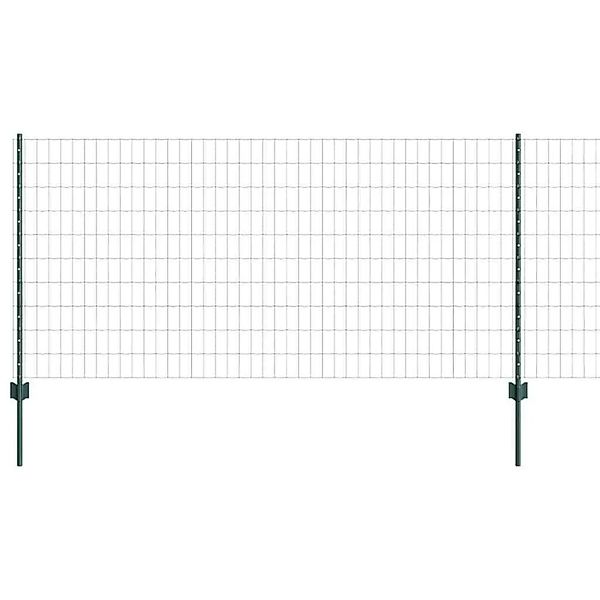 vidaXL Zaun mit Pfosten Grün 1 x 25 m Stahl und PVC 3336017 günstig online kaufen