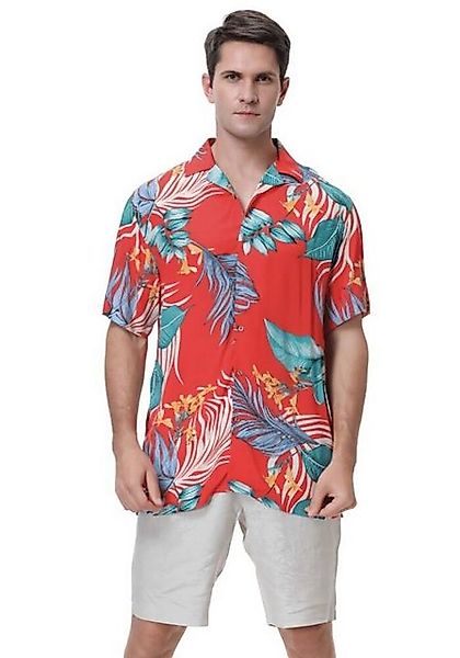 YRIIOMO Hawaiihemd Herren Freizeit Sommershirt mit bedruckten Kurzarmen, ei günstig online kaufen