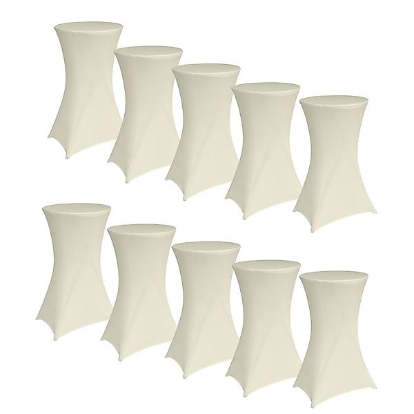 TRUTZHOLM 10x Stehtischhusse Husse Stretch Durchmesser 60cm Beige günstig online kaufen