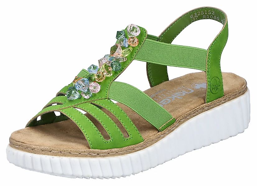 Rieker Plateausandale, Sommerschuh, Sandale, Urlaubschuh mit Gummizügen für günstig online kaufen