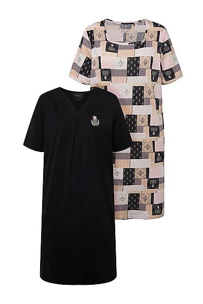 Ulla Popken Bigshirt Bigshirts 2er-Pack Ananas Halbarm günstig online kaufen
