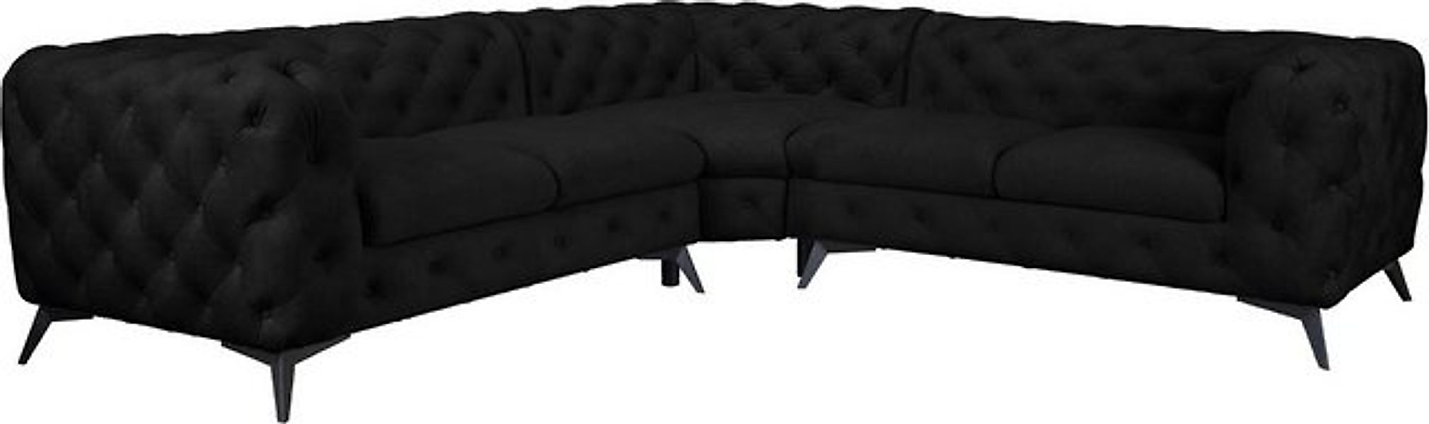 Leonique Chesterfield-Sofa "Ecksofa GLYNIS L-Form mit Wellenunterfederung, günstig online kaufen