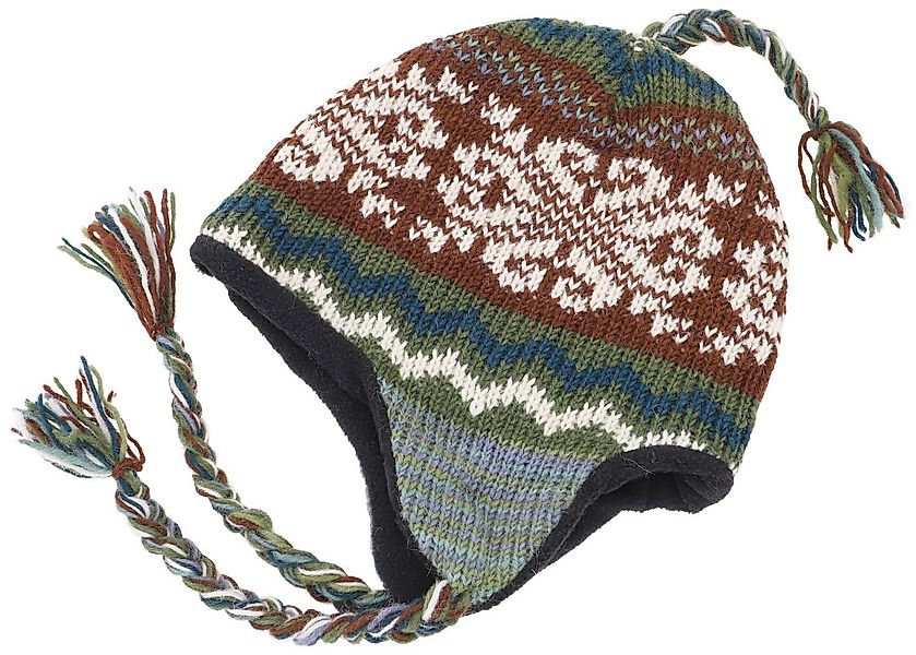 Guru-Shop Strickmütze Wollmütze mit Ohrenklappen, Norwegermütze,.. günstig online kaufen