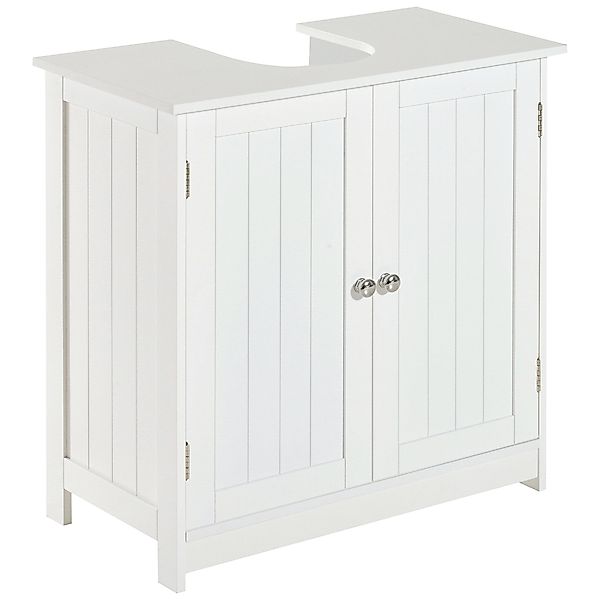 HOMCOM Waschbeckenunterschrank Badschrank mit 2 Türen, verstellbare Ablage, günstig online kaufen