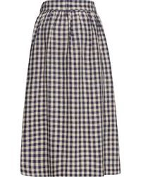 Luis Steindl Trachtenrock Leinenrock mit Vichykaro günstig online kaufen