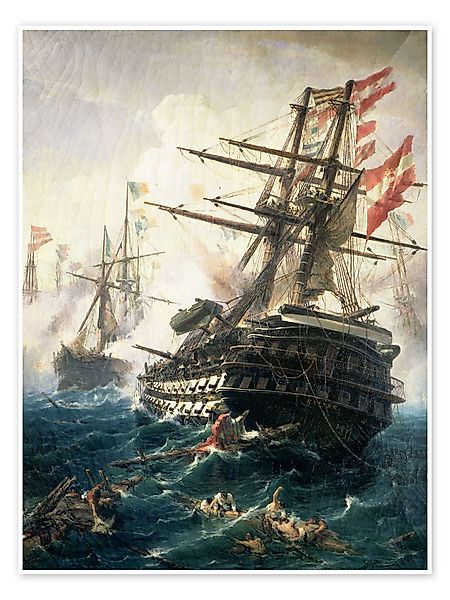 Posterlounge Wandbild Seeschlacht von Lissa, Constantin günstig online kaufen