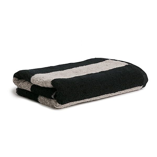 Möve Handtücher Superwuschel Blockstreifen - Farbe: black/cashmere - 082 - günstig online kaufen