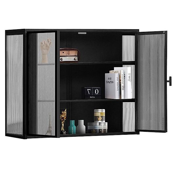 Fine Life Pro Wandhängeschrank Moderner 70 cm Wandschrank mit Glastüren und günstig online kaufen