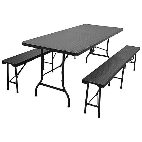 CHEFGASTRO Bierzeltgarnitur Klappbar 180cm 3-Teilig 1x Buffettisch 2x Bierb günstig online kaufen
