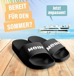 MoonWorks Badeschlappen Moin Aufdruck Anker Logo günstig online kaufen