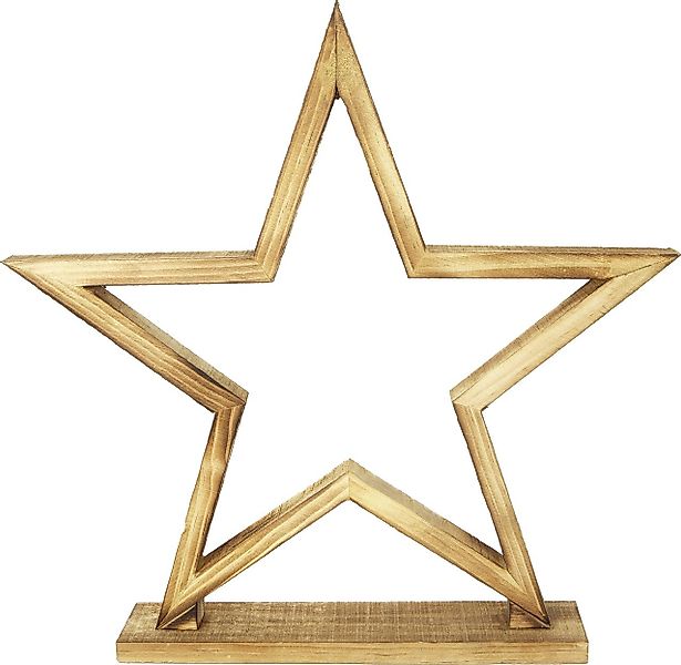 Trend Line Dekofigur TrendLine Holzstern 41 x 6,5 x 40,5 cm günstig online kaufen
