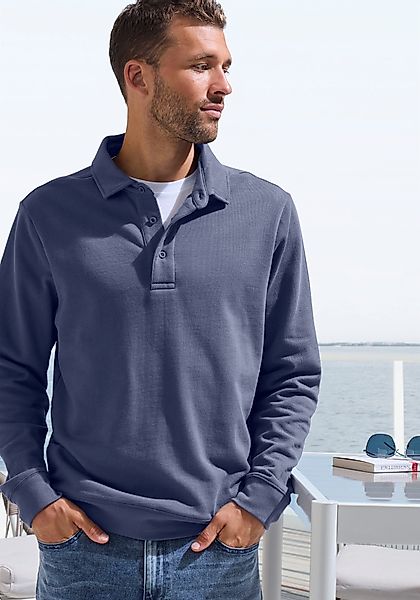 John Devin Sweatshirt, Langarm, Pullover mit Polokragen, Baumwolle günstig online kaufen