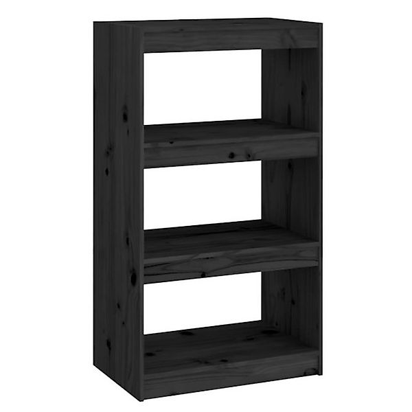 furnicato Bücherregal Bücherregal/Raumteiler Schwarz 60x30x103,5 cm Massivh günstig online kaufen