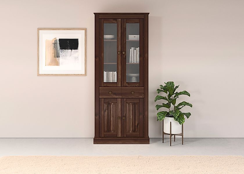 Home affaire Vitrine "Liotta", Mit 2 Glastüren und 1 Schublade günstig online kaufen