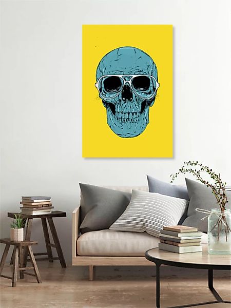 Poster / Leinwandbild - Blue Skull günstig online kaufen
