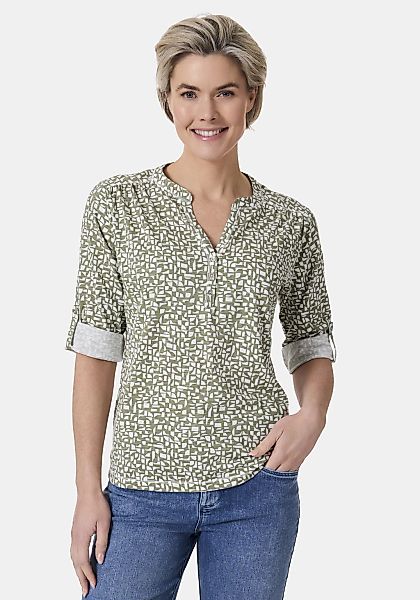 STOOKER WOMEN 3/4-Arm-Shirt "MARIE Print T-Shirt 3/4-Arm", Regular Fit Slub günstig online kaufen