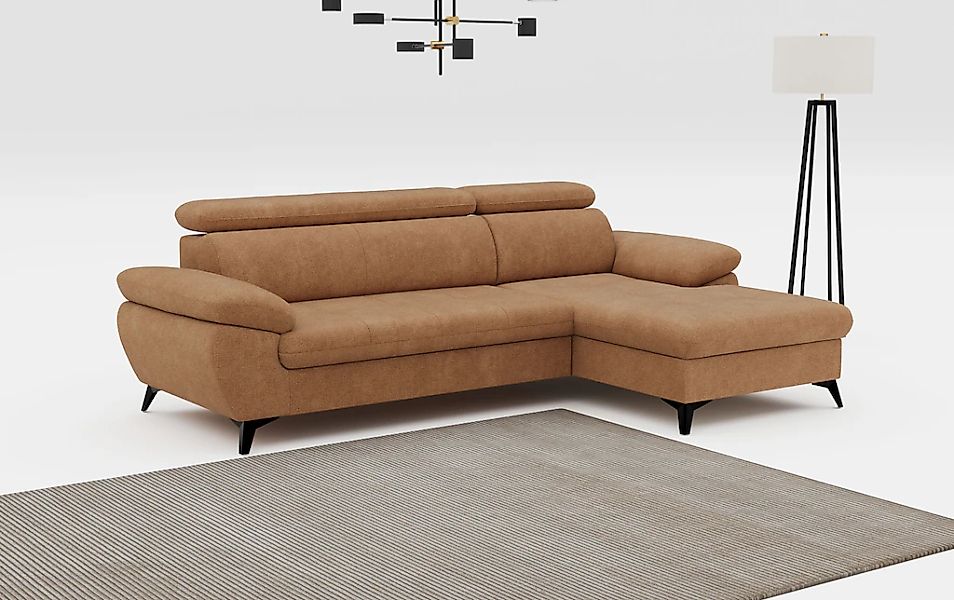 COTTA Ecksofa "Hudson L-Form", mit Kopfteilverstellung, wahlweise mit Bettf günstig online kaufen
