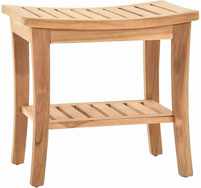 Krines Home Sitzhocker Teak Hocker, Massiver günstig online kaufen