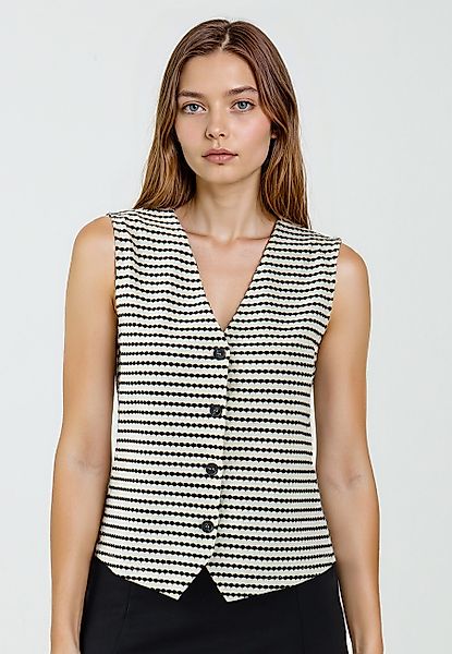 Jimmy Key V-Ausschnitt-Pullover Schwarze Strickweste mit günstig online kaufen