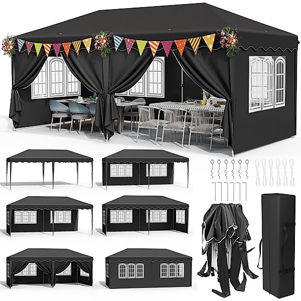TLGREEN Faltpavillon Pavillon 3x6 Wasserdicht Stabil günstig online kaufen