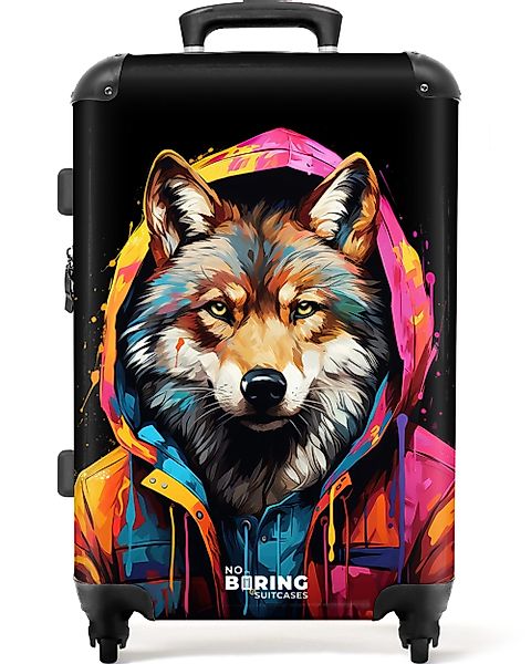 NoBoringSuitcases.com© Hartschalen-Trolley Fuchs mit buntem Fell günstig online kaufen