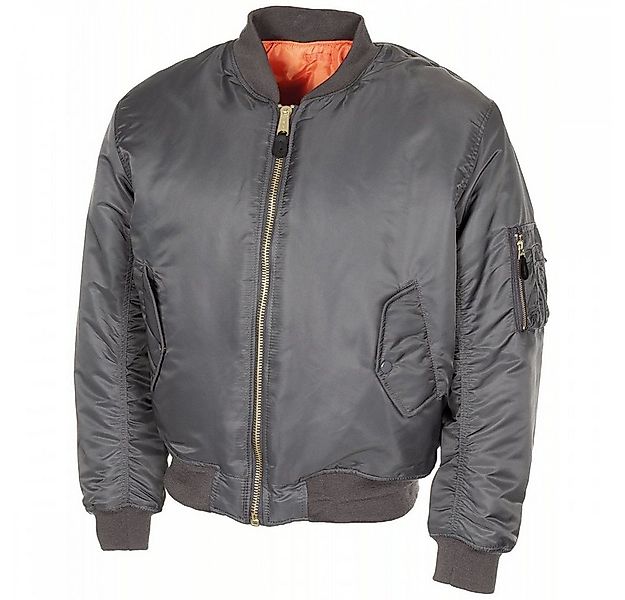 MFH Bomberjacke US Pilotenjacke MA1, Mod., urban grau - S Paspeltaschen mit günstig online kaufen