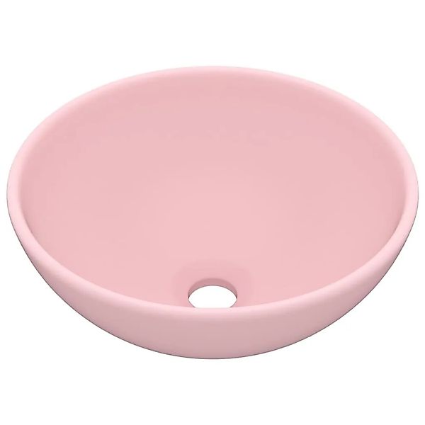 vidaXL Luxus-Waschbecken Rund Matt Rosa 32,5x14 cm Keramik 146966 günstig online kaufen