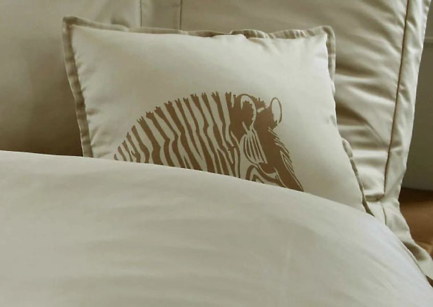 Anemos Bettwäsche Zebra Kissenbezug Hellbraun günstig online kaufen