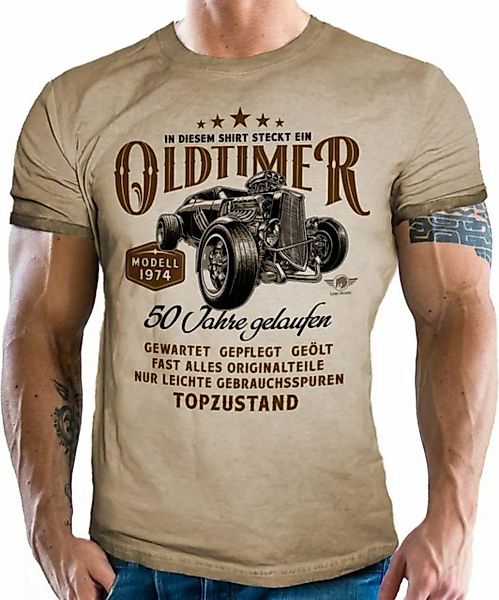 LOBO NEGRO® T-Shirt als Geschenk für Männer zum 50. - Oldtimer Modell 1974 günstig online kaufen