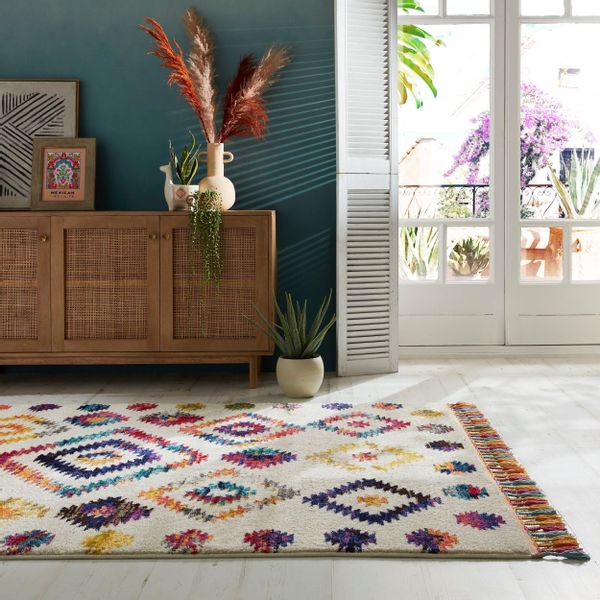 FLAIR RUGS Hochflor-Teppich "Bohemia" rechteckig 20 mm Höhe in farbenfroher günstig online kaufen