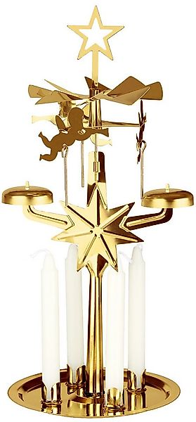 BRUBAKER Kerzenständer Drehende Tischpyramide Kerzenhalter Glockenspiel aus günstig online kaufen