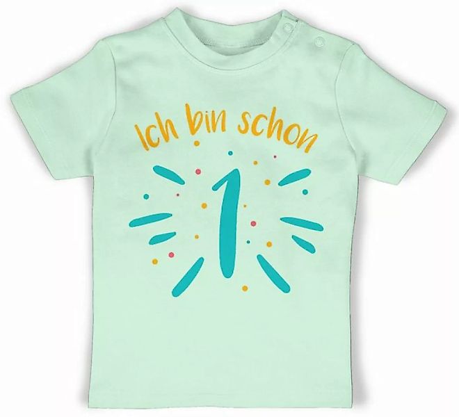 Shirtracer T-Shirt Ich bin schon eins Konfetti bunt 1. Geburtstag günstig online kaufen