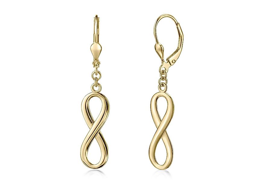 Materia Paar Ohrhänger Unendlichkeit / Infinity Gold SO-249, aus 925 Silber günstig online kaufen