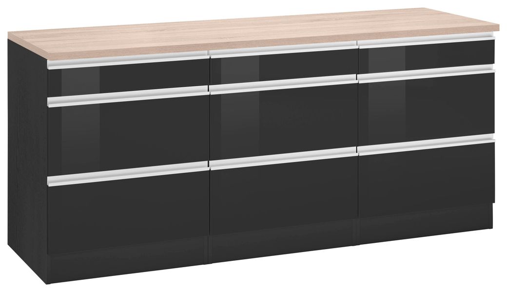 KOCHSTATION Unterschrank "KS-Ohio" Breite 180 cm günstig online kaufen