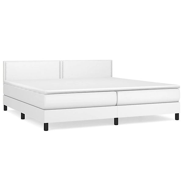 vidaXL Boxspringbett mit Matratze Weiß 200x200 cm Kunstleder1371156 günstig online kaufen