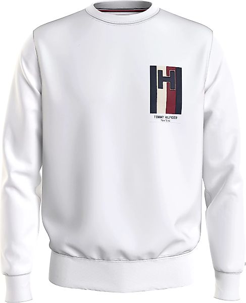 Tommy Hilfiger Sweater H EMBLEM CREWNECK mit auffälligen Print auf der Brus günstig online kaufen