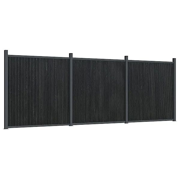 vidaXL Zaunelement Grau 526x186 cm WPC 3282791 günstig online kaufen