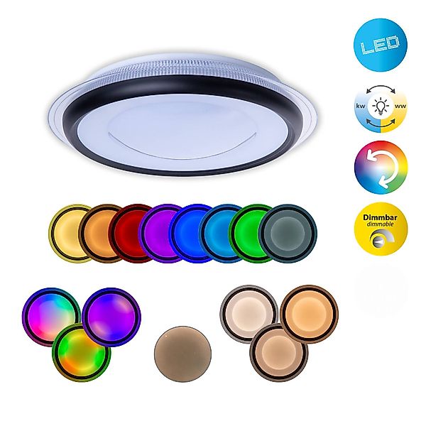 näve LED Deckenleuchte »Canna«, 1 flammig, inkl.CCT- / RGB Farbwechsler, In günstig online kaufen