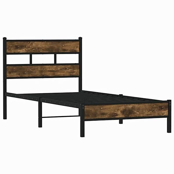 vidaXL Bett Bettgestell ohne Matratze mit Kopfteil Sonoma-Eiche 90x200 cm günstig online kaufen