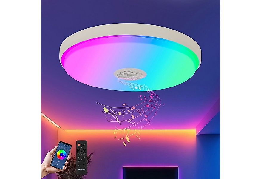 JDONG Deckenleuchte 30/40CM RGB Farbwechsel mit Fernbedienung 3000-6500k, 2 günstig online kaufen